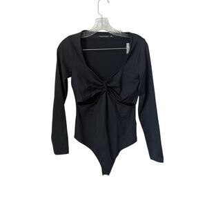 Abercrombie & Fitch Soft Collection Cut Out Black Bodysuit Size Medium
